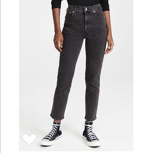 Madewell perfect vintage Jean size 23 in washed black with raw hem